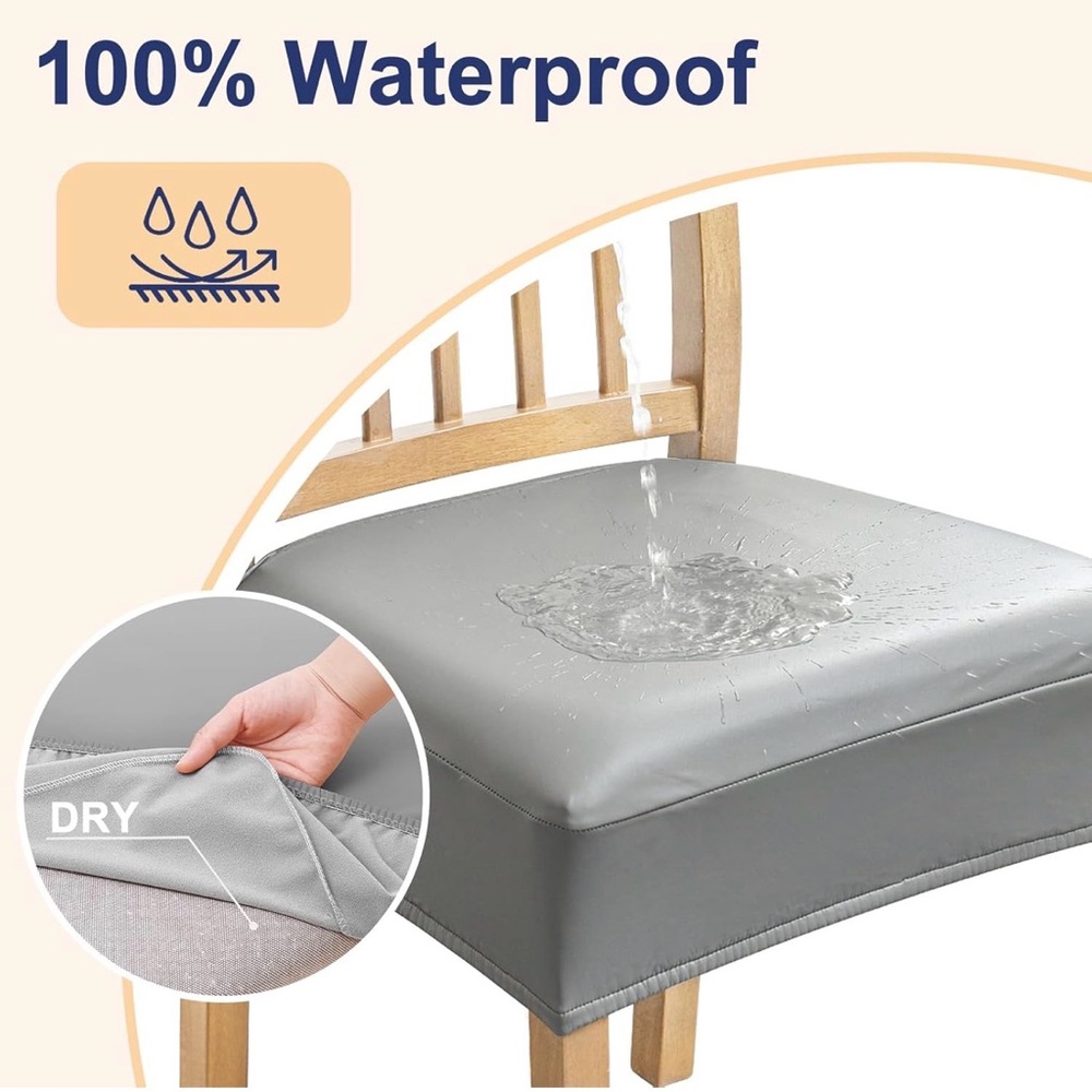 Waterproof Gray Chair Cushion Cover